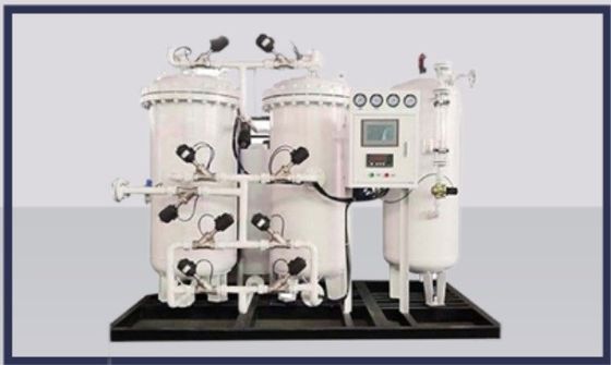 Generatore di azoto PSA per l'industria alimentare e farmaceutica Pressione di uscita completamente automatica 0-0,6Mpa 2600*950*2400m